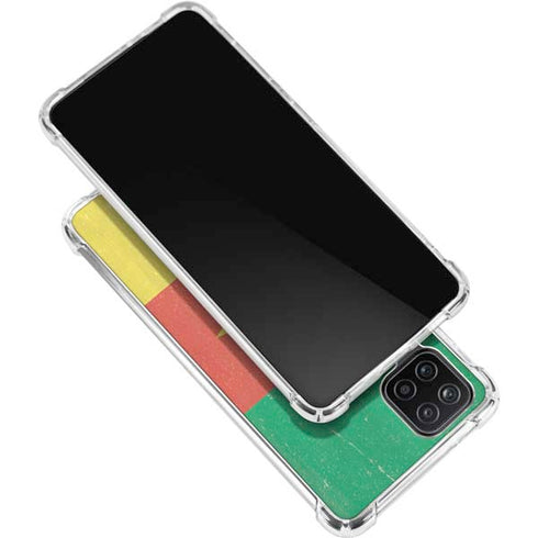 Cameroon Flag Distressed Galaxy A12 Clear Case